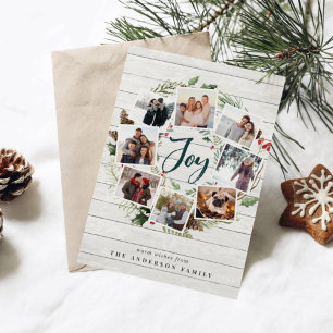 Farmhouse Wreath Holiday Photo Card
