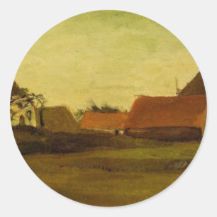 Farmhouses in Loosduinen near The Hague... Classic Round Sticker