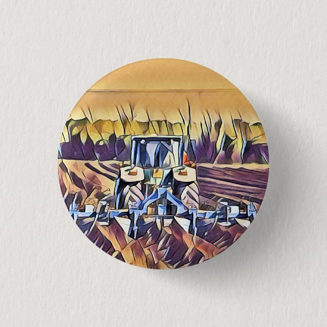 FARMING   1 INCH ROUND BUTTON (Front)