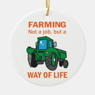 Farming Ceramic Ornament