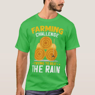 Farming Challenge To Beat Rain Funny Farmer Farm G T-Shirt