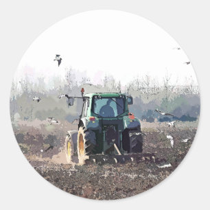 FARMING CLASSIC ROUND STICKER