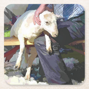 FARMING SQUARE PAPER COASTER