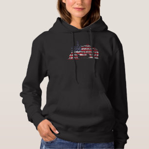 Farming Tractor American Flag Usa Farmer Farm Hoodie