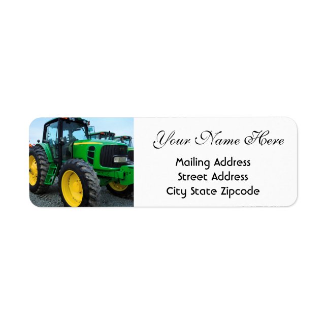 Farming Tractor Return Address (Front)