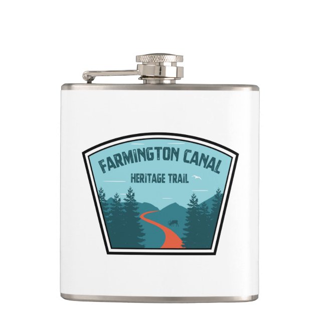 Farmington Canal Heritage Trail Hip Flask (Front)