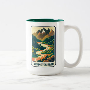 Farmington River Connecticut Colors Two-Tone Coffee Mug