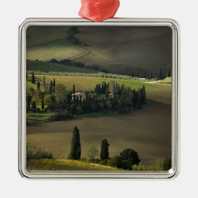 Farmland around Montepulciano, Tuscany, Italy Metal Ornament (Front)