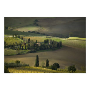 Farmland around Montepulciano, Tuscany, Italy Photo Print