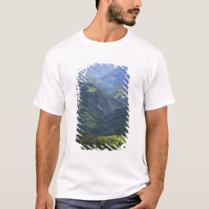 Farmlands and Himalaya forest in Mangdue valley T-Shirt
