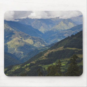 Farmlands and village in the Himalayas Mouse Pad