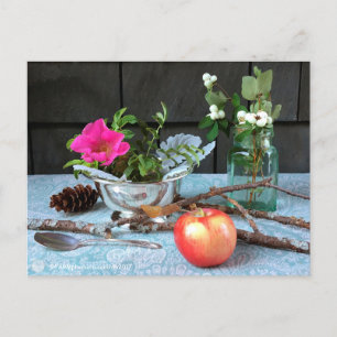 FARMphemera.com Carte postale "Antiquités & Rose s
