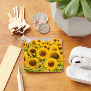 Farms   A Sunflower Field Keychain