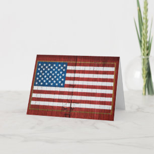 Farms American Flag Barn Mural Card
