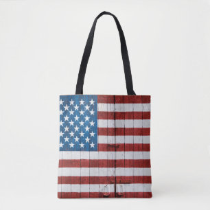 Farms American Flag Barn Mural Tote Bag