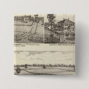 Farms and residences in Magnolia 2 Inch Square Button