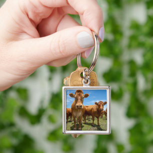 Farms Brown Cow Group Keychain