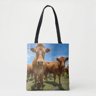 Farms   Brown Cow Group Tote Bag