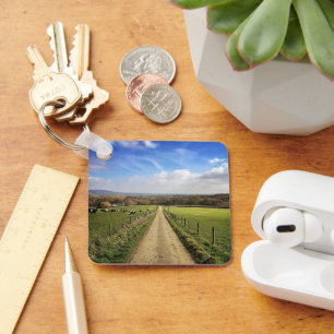 Farms   English Countryside Dirt Road Keychain