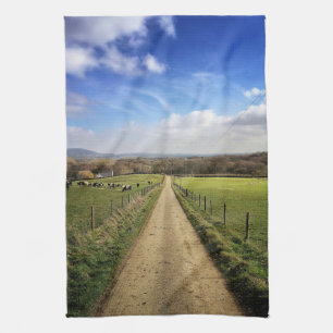 Farms   English Countryside Dirt Road Kitchen Towel
