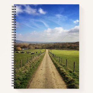 Farms English Countryside Dirt Road Notebook