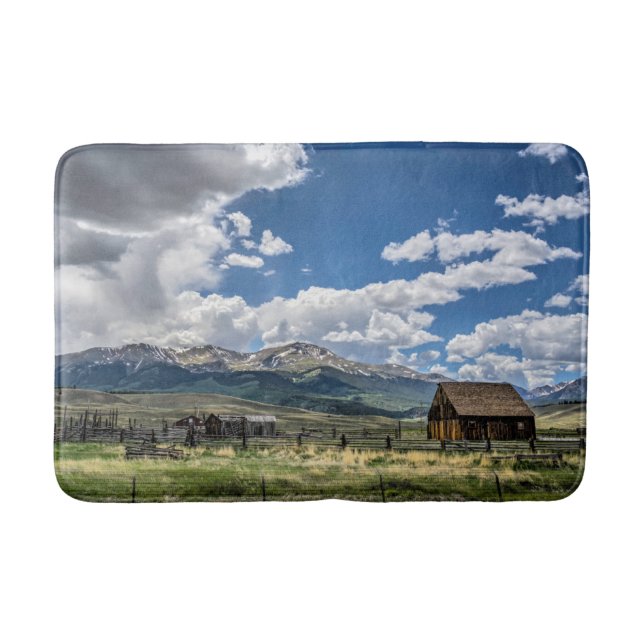 Farms | Farm Below the Colorado Mountains Bath Mat (Front)