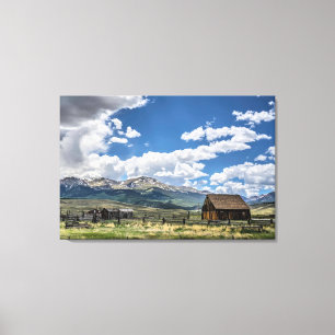 Farms   Farm Below the Colorado Mountains Canvas Print