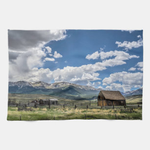 Farms Farm Below the Colorado Mountains Kitchen Towel