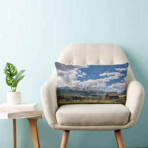 Farms Farm Below the Colorado Mountains Lumbar Pillow