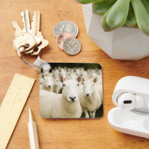 Farms Herd of Sheep Keychain