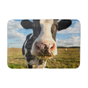 Farms   Holstein Cow Chewing Bath Mat