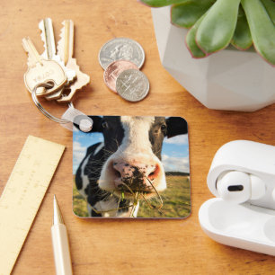Farms   Holstein Cow Chewing Keychain