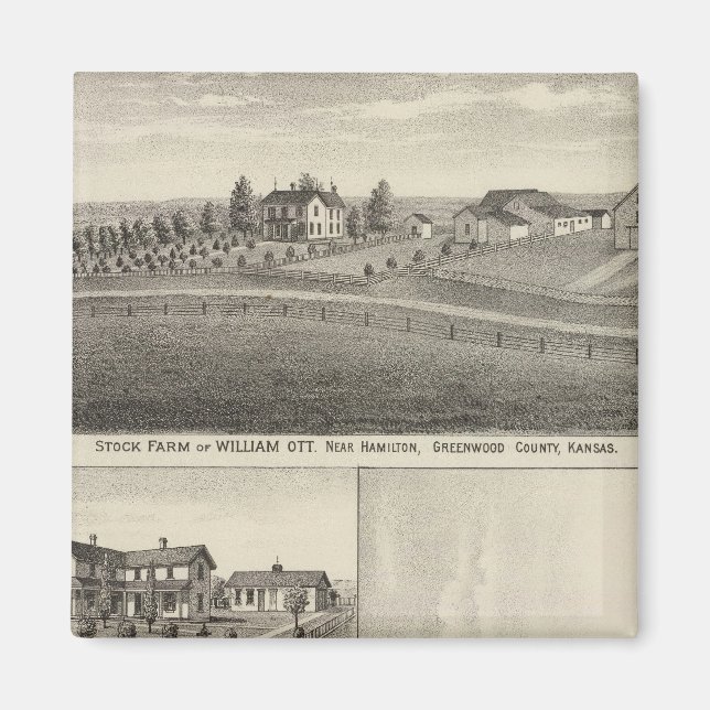 Farms in Greenwood County, Eureka, Kansas Magnet (Front)