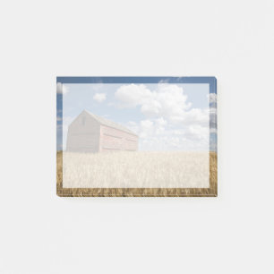 Farms   Old Red Barn in Wheat Field Post-it Notes