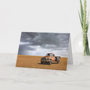 Farms Old Truck in Field Card