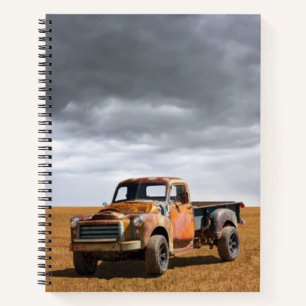 Farms Old Truck in Field Notebook