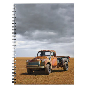 Farms Old Truck in Field Notebook