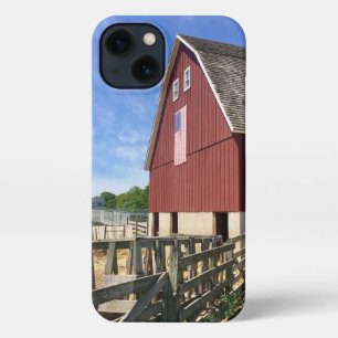 Farms   Red Barn With American Flag iPhone 13 Case