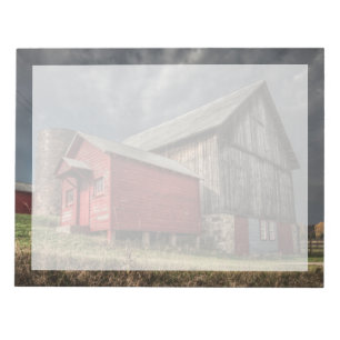 Farms   Red Wooden Barn in Michigan Notepad