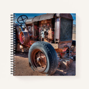 Farms   Rusty Antique Tractor Notebook