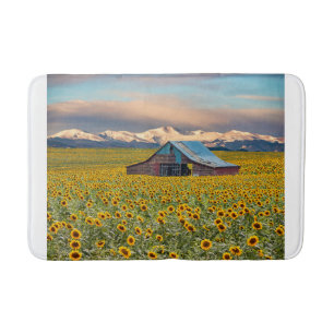 Farms   Sunflower Field Bath Mat