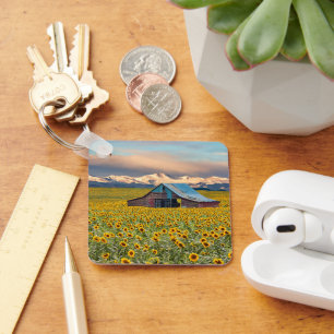 Farms   Sunflower Field Keychain