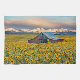 Farms   Sunflower Field Kitchen Towel