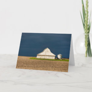 Farms White Barn & Silo Card