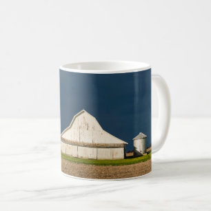 Farms White Barn & Silo Coffee Mug