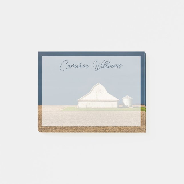 Farms | White Barn & Silo Post-it Notes (Front)