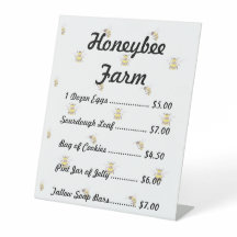 Farmstand Product Sign Template Honeybee Theme