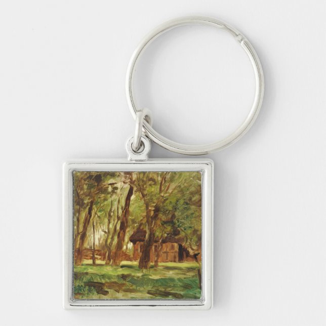 Farmstead under Trees Keychain (Front)