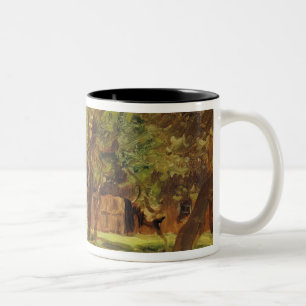 Farmstead under Trees Two-Tone Coffee Mug