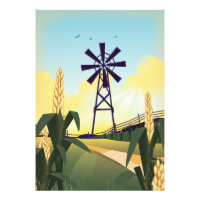 Farmyard and windmill